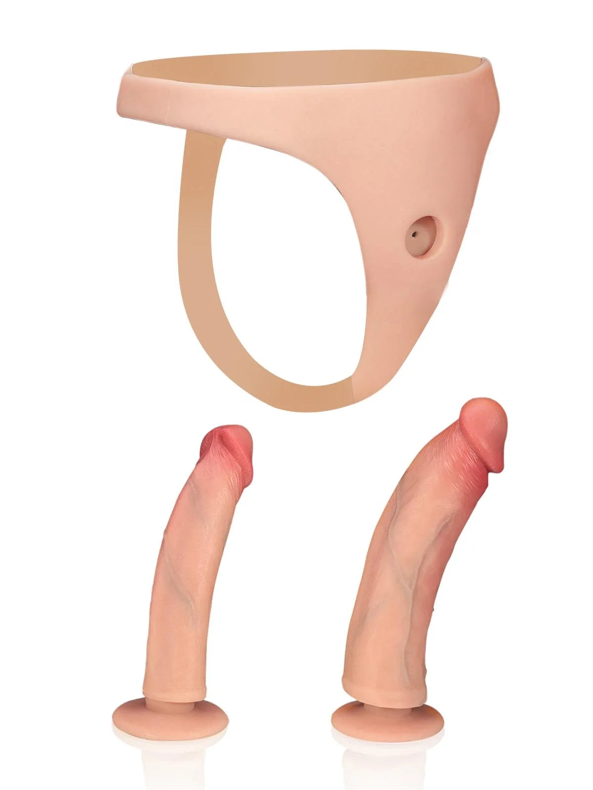 Hugedildo.com Thalyn Lifelike Silicone Strap-On with Interchangeable Realistic Shaft