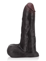 Hugedildo.com Phantom 9-inch Black Sliding Skin Vac-U-Lock Dildo With Moving Balls and Suction Cup