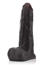 Hugedildo.com Phantom 9-inch Black Sliding Skin Vac-U-Lock Dildo With Moving Balls and Suction Cup