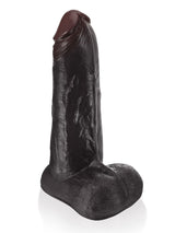 Hugedildo.com Phantom 9-inch Black Sliding Skin Vac-U-Lock Dildo With Moving Balls and Suction Cup