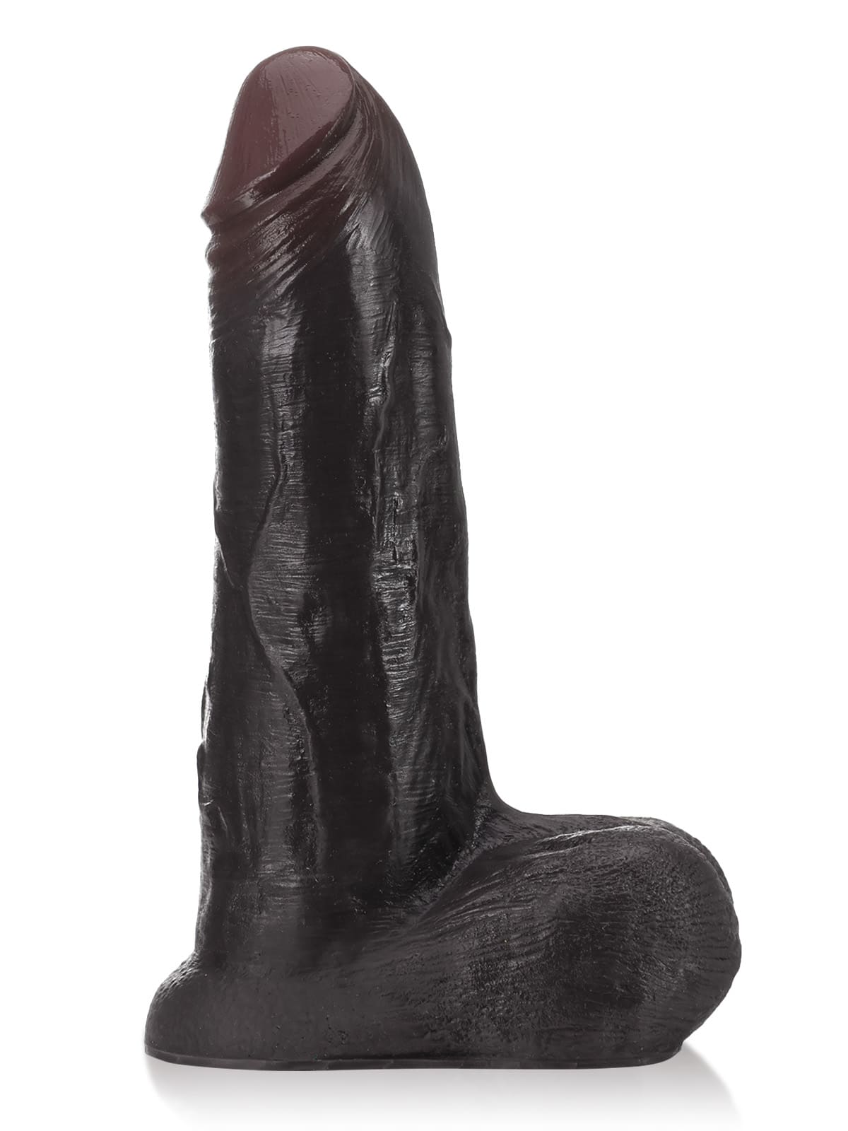 Hugedildo.com Phantom 9-inch Black Sliding Skin Vac-U-Lock Dildo With Moving Balls and Suction Cup