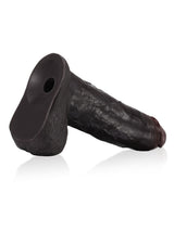 Hugedildo.com Phantom 9-inch Black Sliding Skin Vac-U-Lock Dildo With Moving Balls and Suction Cup