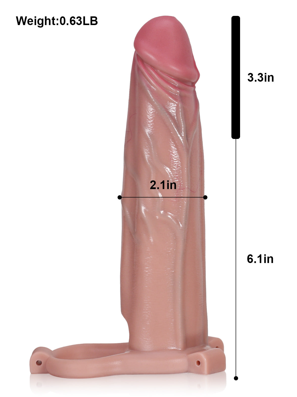 Hugedildo.com Alfie 9-inch Wearable Realistic Huge Penis Extender