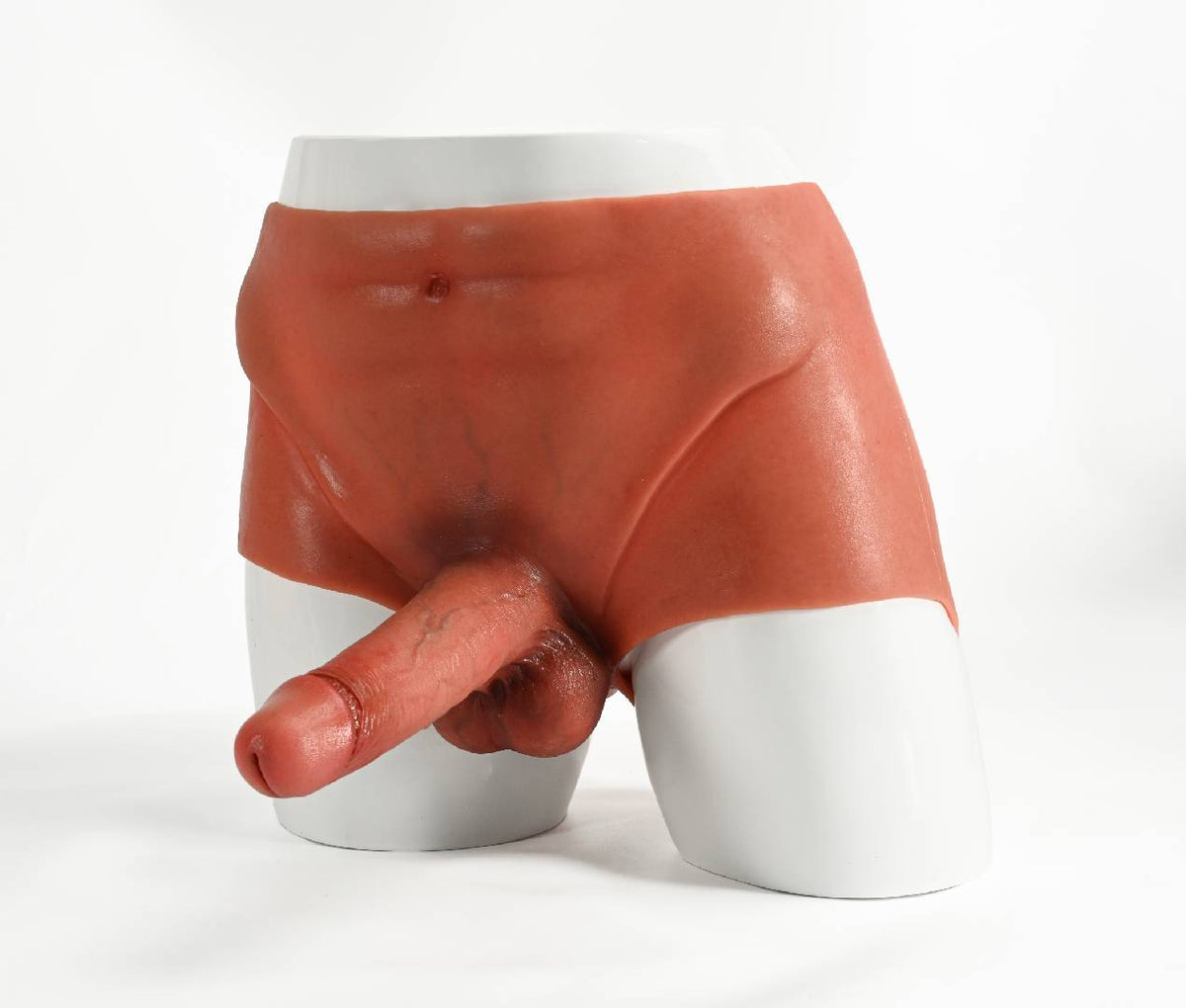 Hugedildo.com Beck 7-inch Full-Wrap Solid Silicone Strap-On Underwear with Realistic Dildo Design