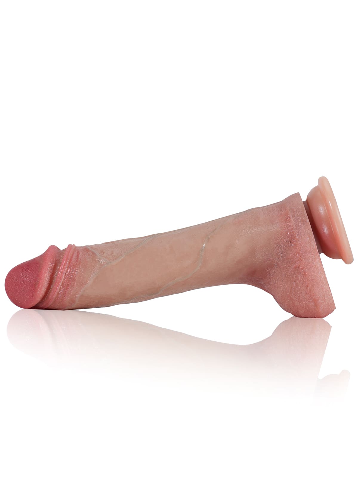 Hugedildo.com Benjamin 9-inch Flesh Soft Sliding Skin Thrusting Dildo