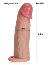 Hugedildo.com Bilford 6-inch Brown Realistic Open Ended Penis Sleeves