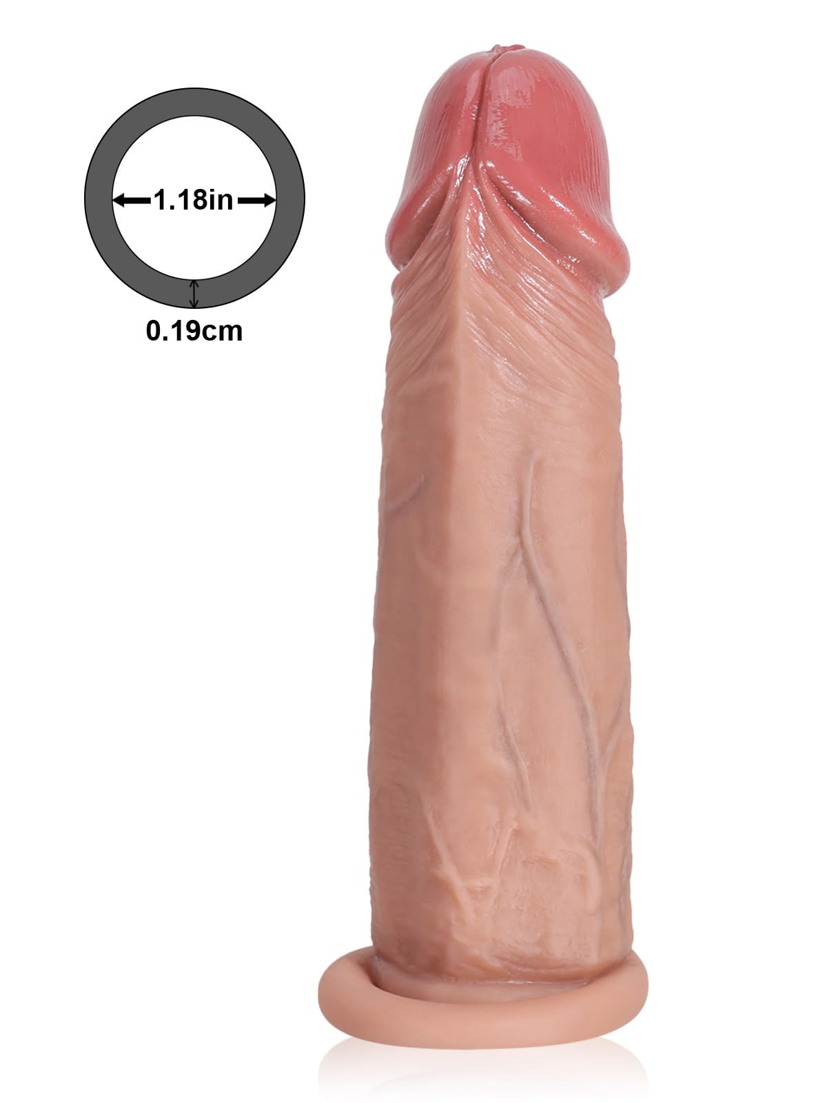 Hugedildo.com Bilford 6-inch Brown Realistic Open Ended Penis Sleeves