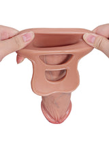 Hugedildo.com Brandons 8-inch Soft Realistic Huge Penis Extension Sleeve
