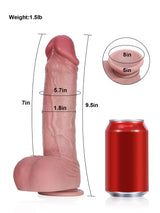 Hugedildo.com Brandon 10-inch Flesh Ultra Realistic Real Feel Dildo
