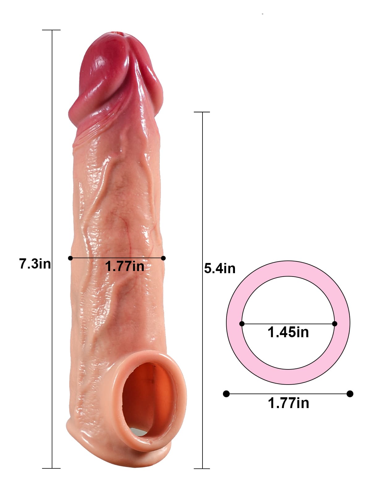 Hugedildo.com Surfside 7-inch Length x 4.4 Girth