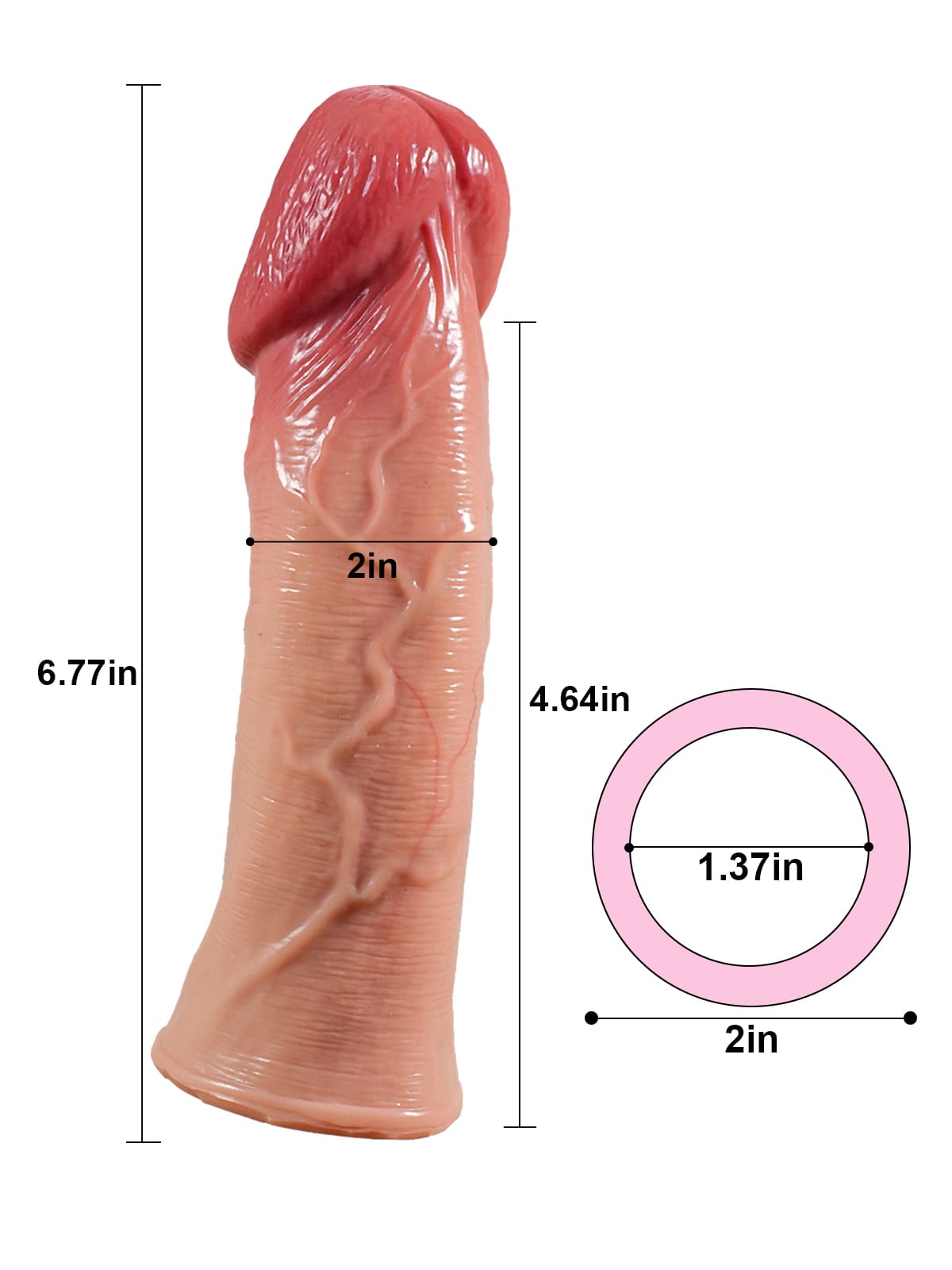 Hugedildo.com Balboa 7-inch Length x 4.1 Girth