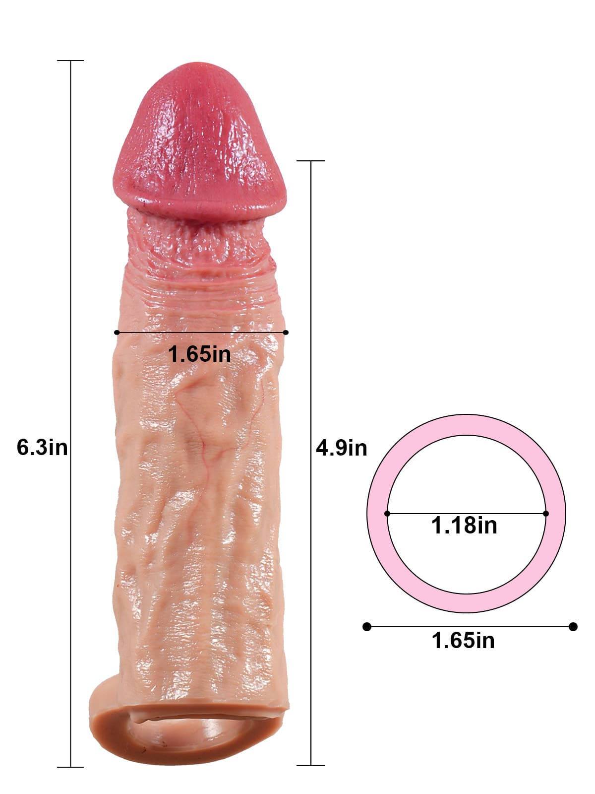 Hugedildo.com Corona 6-inch Length x 3.6 Girth