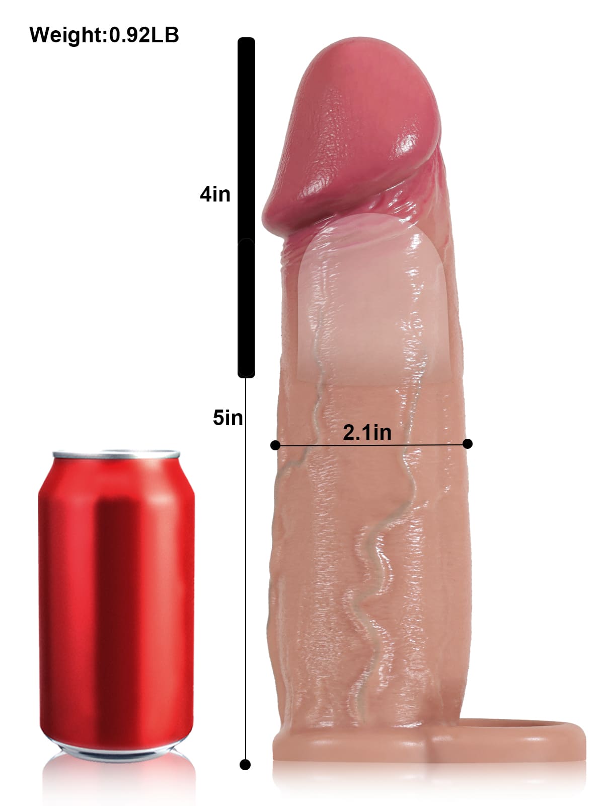 Hugedildo.com Peter 9-inch Sliding Skin Realistic Big Cock Sleeve