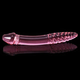 Cole: 9′′ x 1.6′′ Double Head Threaded Glass Dildo