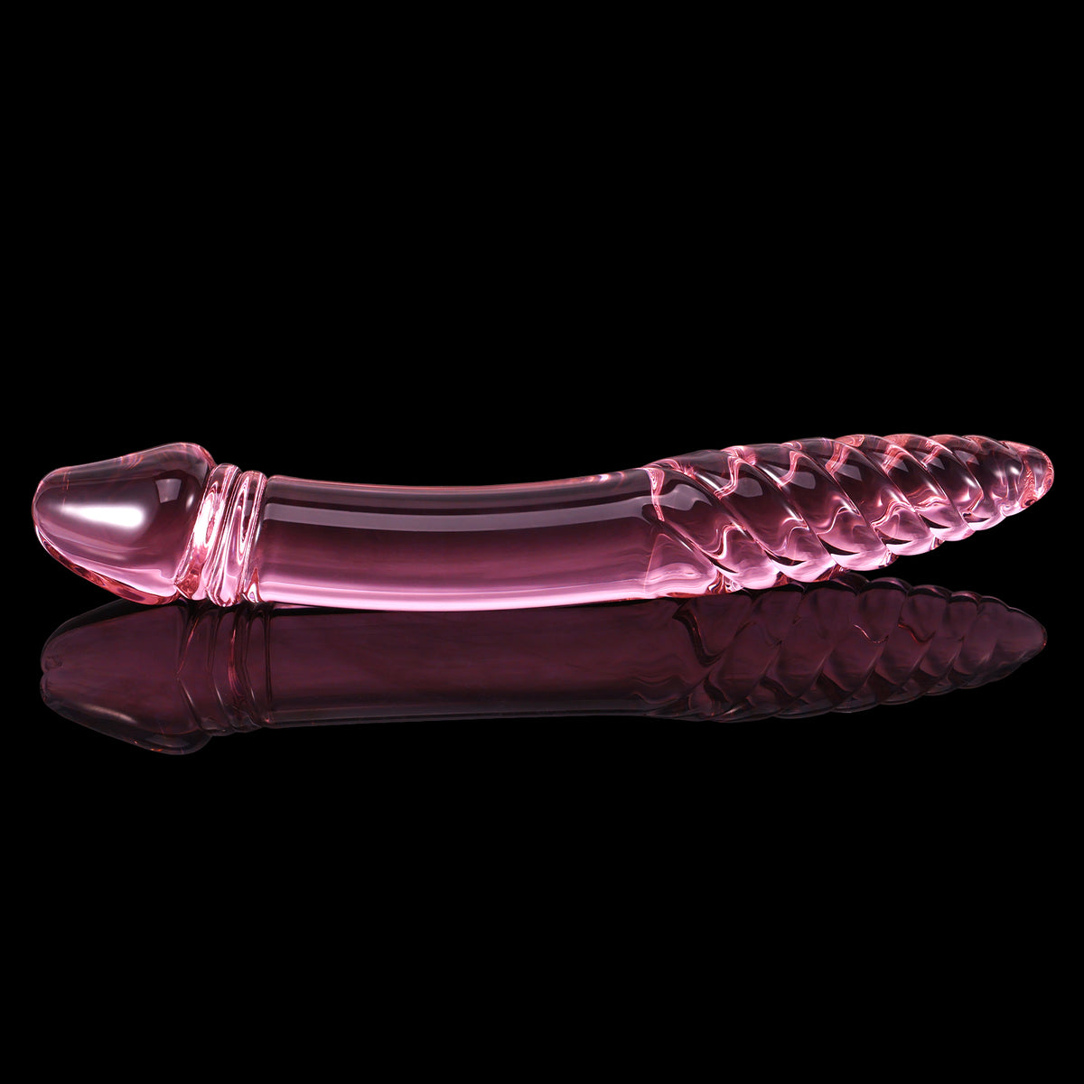 Cole: 9′′ x 1.6′′ Double Head Threaded Glass Dildo