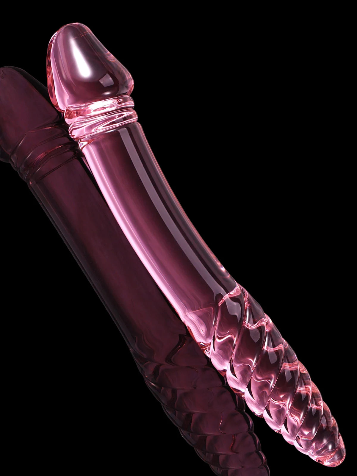 Cole: 9′′ x 1.6′′ Double Head Threaded Glass Dildo