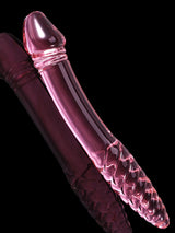 Cole: 9′′ x 1.6′′ Double Head Threaded Glass Dildo