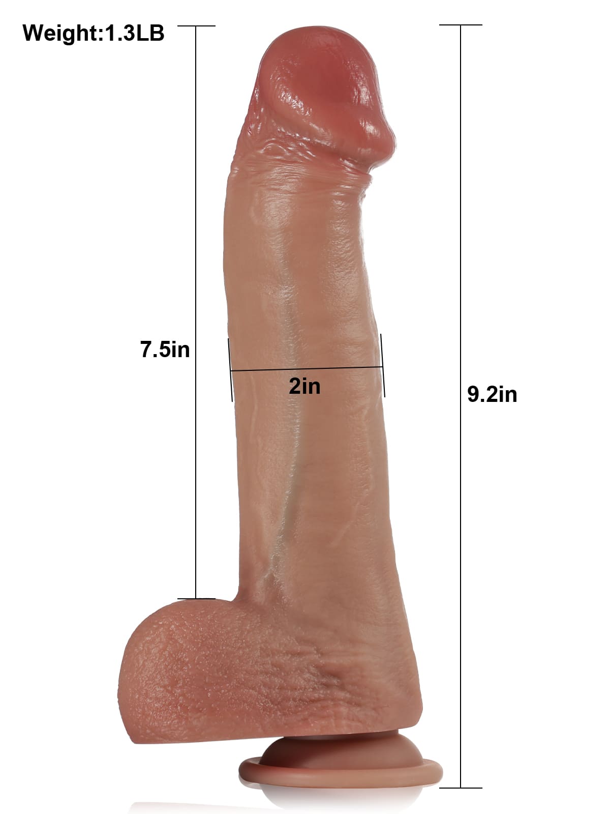 Hugedildo.com Craig 9-inch Fast Thrusting Pulsating Vibrating Heating Dildo