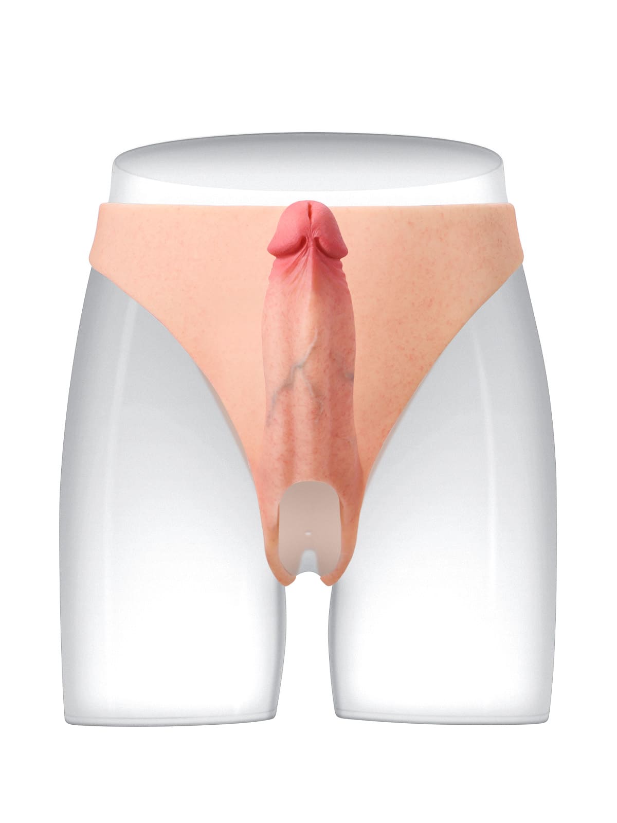 Hugedildo.com Daenerys 8-inch Wearable Hollow Strap-On Dildo For Women • For Men • Penis Extension • ED Cock Sleeve