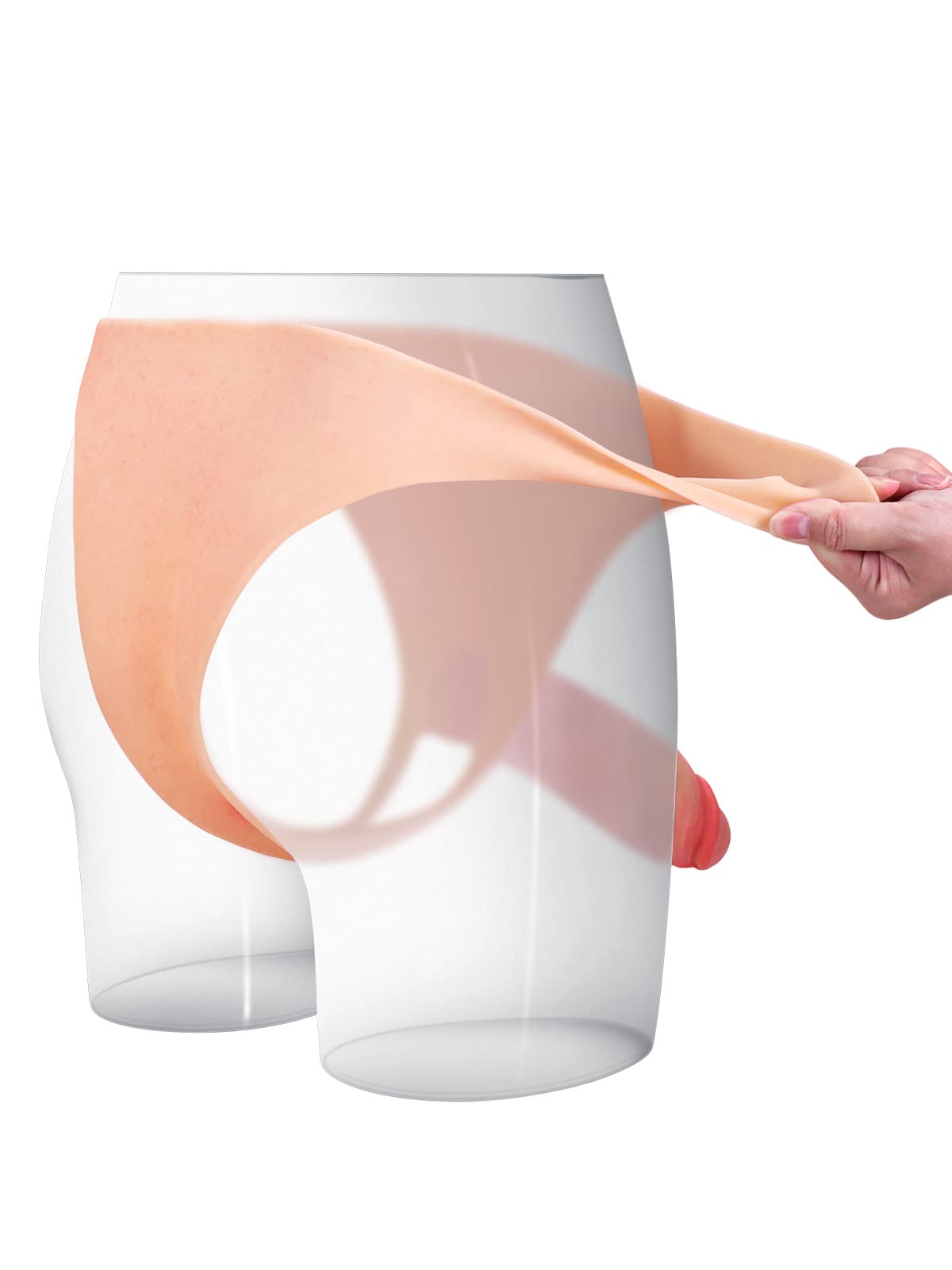Hugedildo.com Daenerys 8-inch Wearable Hollow Strap-On Dildo For Women • For Men • Penis Extension • ED Cock Sleeve