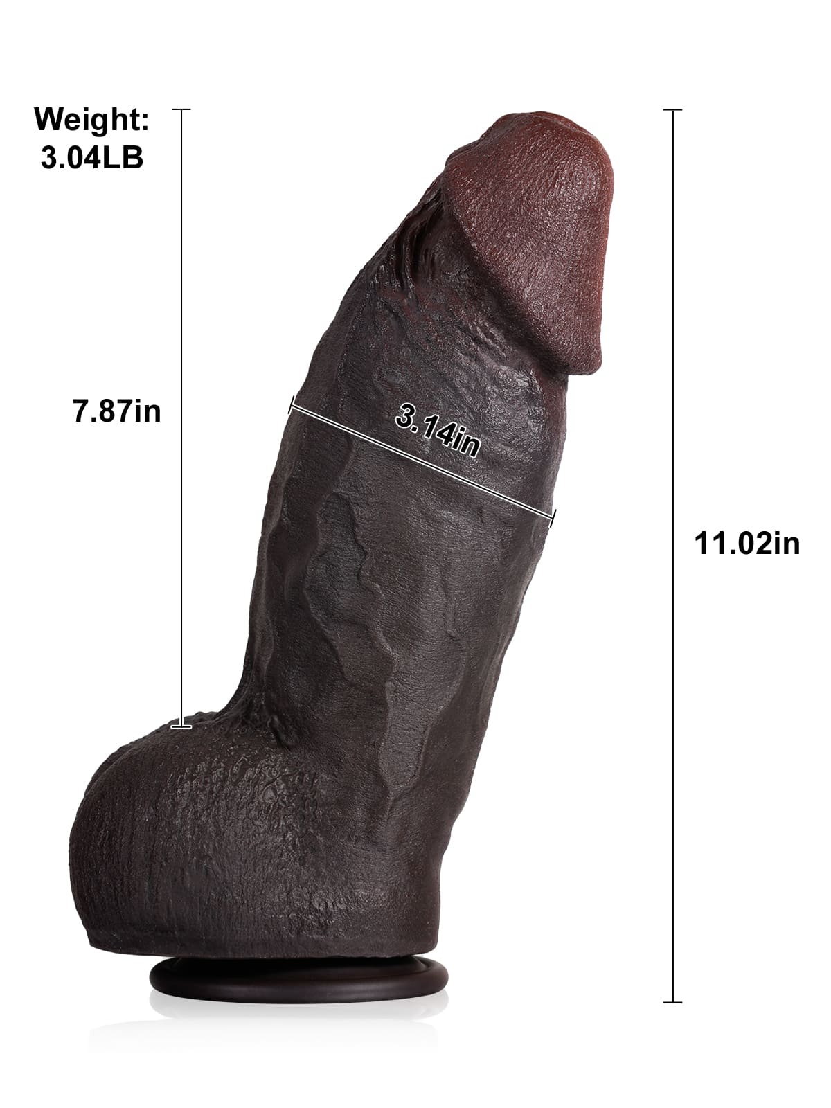 Hugedildo.com Diego 11-inch BBC Extra Realistic Huge And Thick Anal Dildo