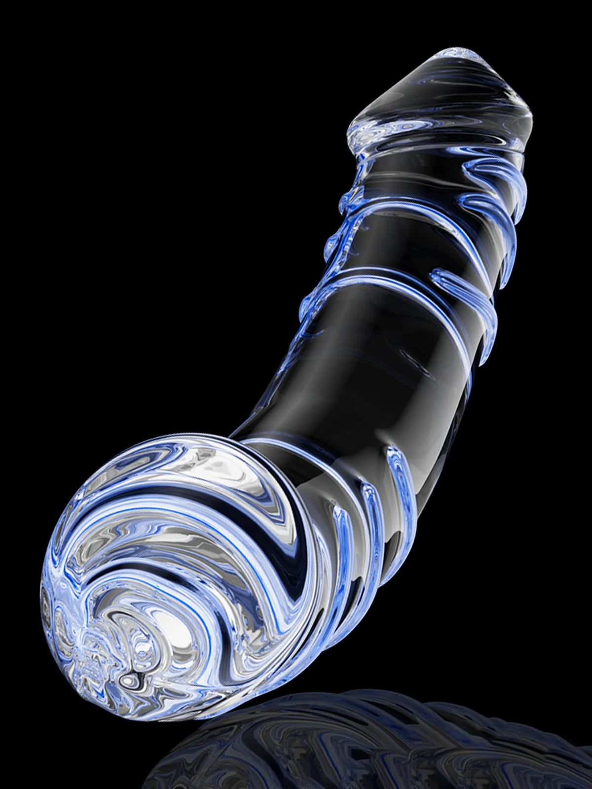 Evan: 11.2′′ x 2.2′′ Large Double-Ended Glass Dildo with Dual Glans Heads