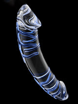 Evan: 11.2′′ x 2.2′′ Large Double-Ended Glass Dildo with Dual Glans Heads