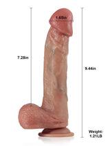 Hugedildo.com Richard 9-inch Thrusting Pulsating Mushroom Head Glans Dildo