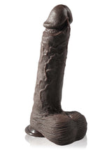 Hugedildo.com Grey 10-inch Black 7 Modes Thrusting and 3 Modes Vibrating Dildo