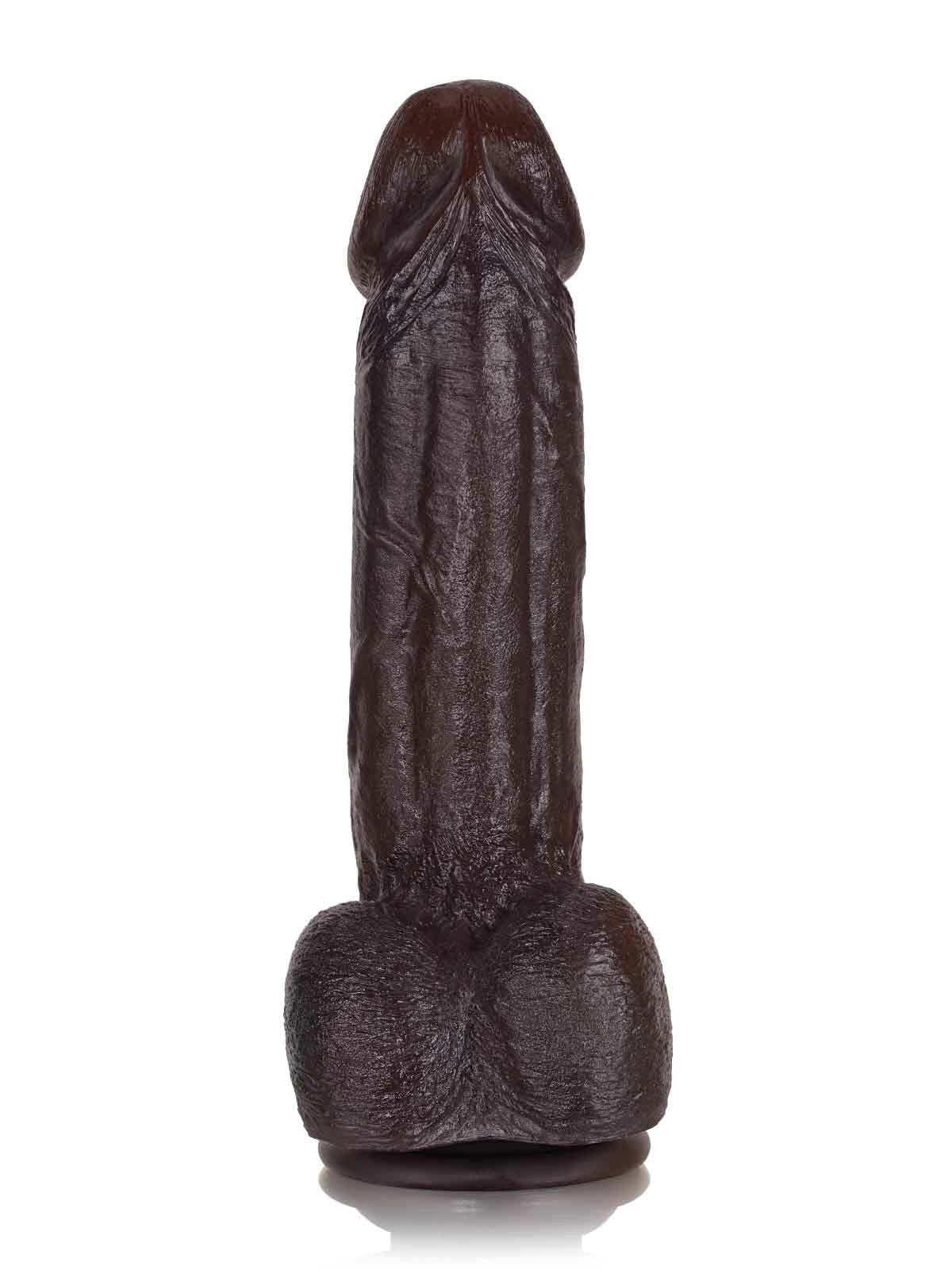 Hugedildo.com Jake 8-inch G Spot Flesh Curved Dildo With Metal Keel Bendable