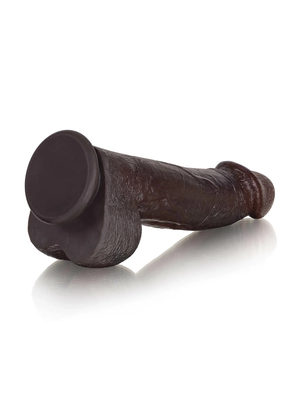 Hugedildo.com Jake 8-inch G Spot Flesh Curved Dildo With Metal Keel Bendable