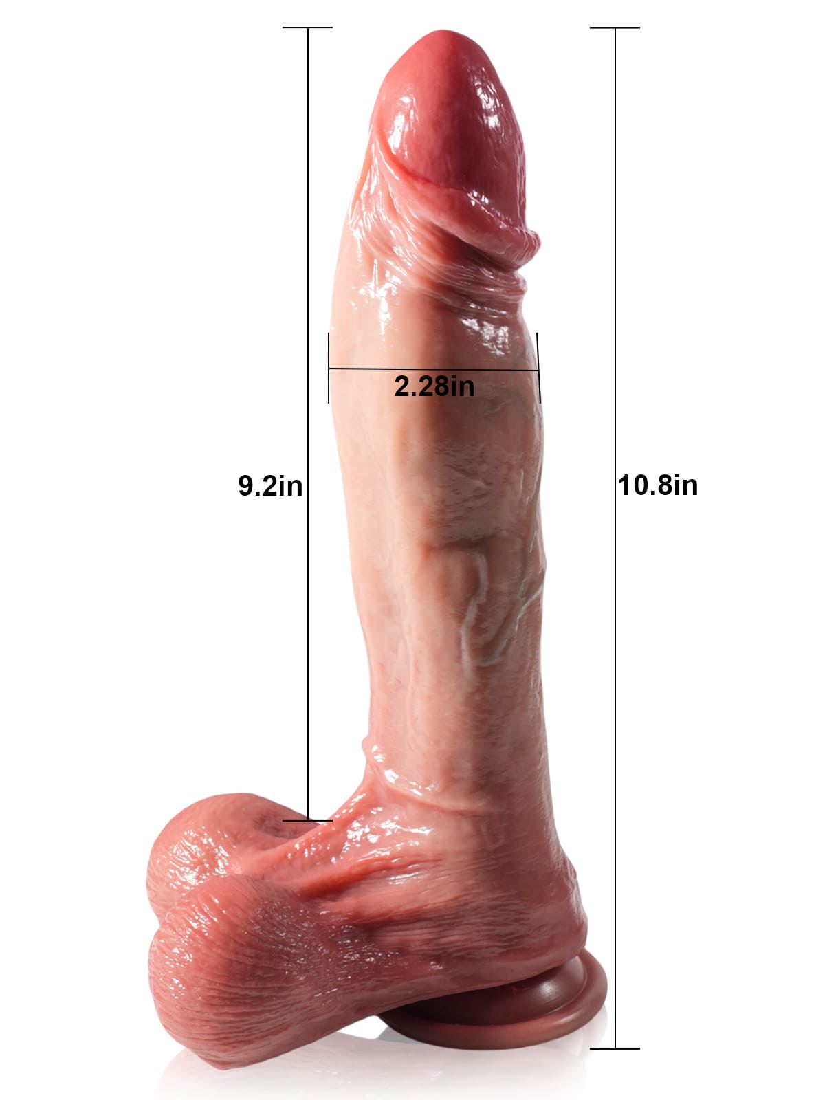 Hugedildo.com Jameson 11-inch Largest 3D 7 Modes Thrusting and 3 Modes Vibrating Dildo
