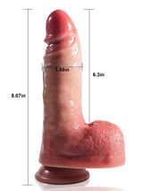 Hugedildo.com Jeremy 8-inch Life Like Vibrating Thrusting Dildo 7 Modes Thrusting and 3 Modes Vibrating