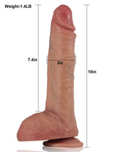 Hugedildo.com Matthew 10-inch Fast Thrusting Pulsating Vibrating Heating Dildo