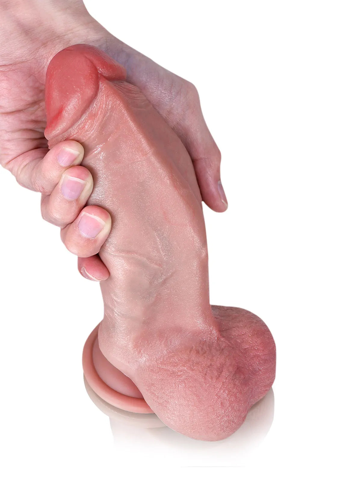 Hugedildo.com Jorge 9-inch Realistic Soft Flesh Like Thick Short Fat Dildo