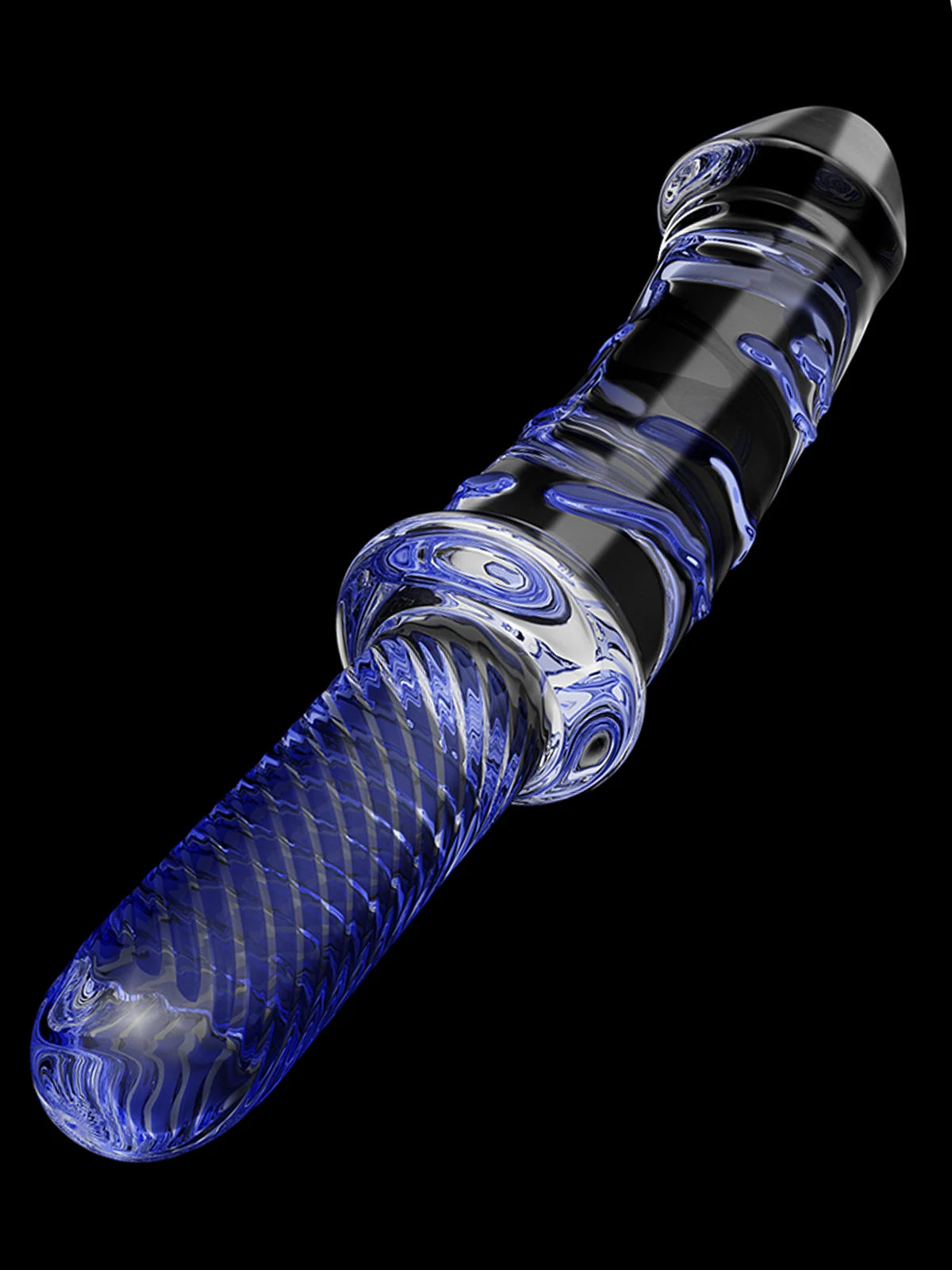 Luke: 11.6′′ x 2′′ Glass Dildo with Lifelike Glans and Handle