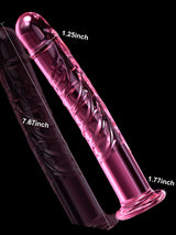 Nate: 7.67′′ x 1.2′′ Large Glass Dildo with Realistic Vein