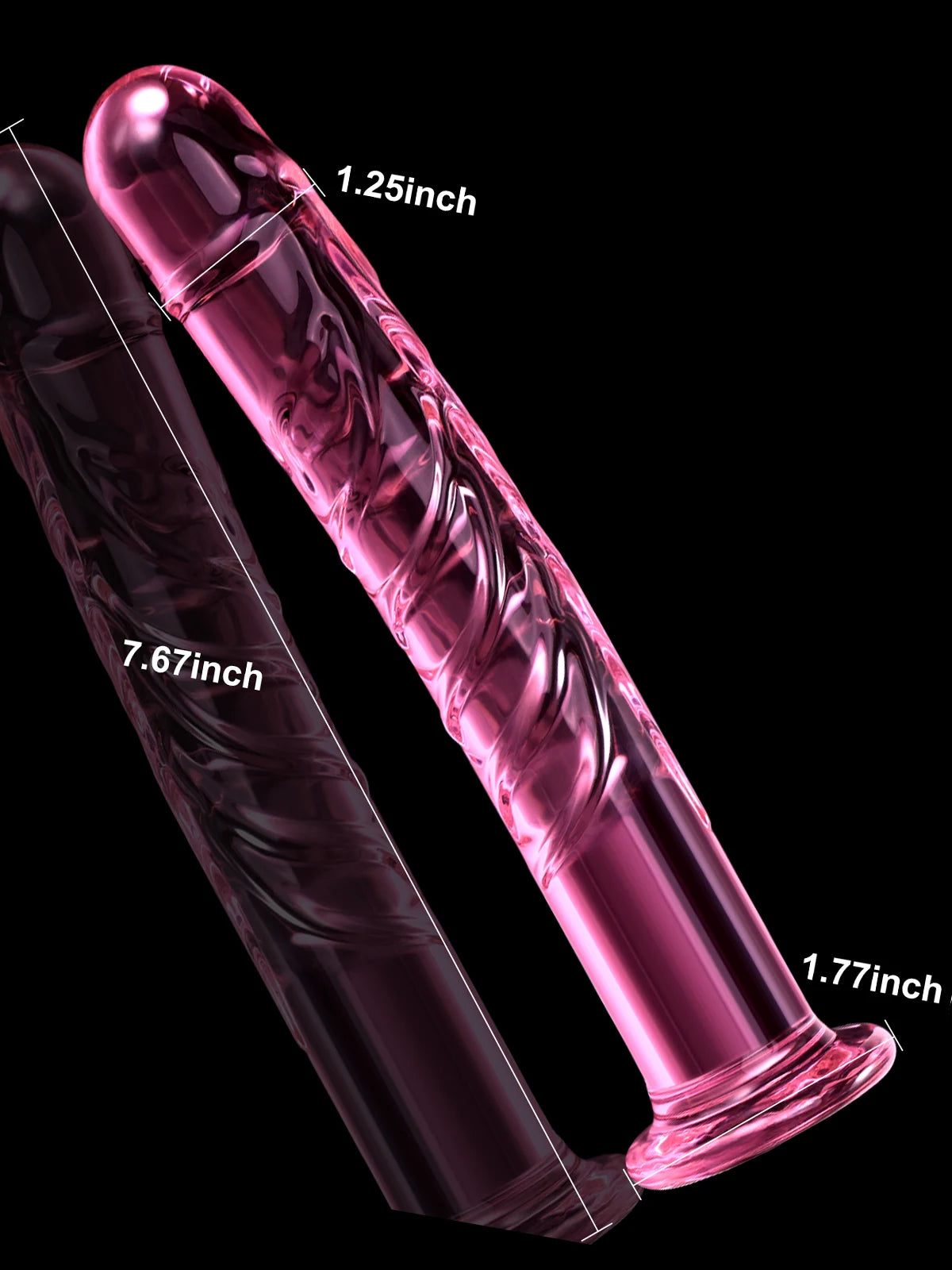 Nate: 7.67′′ x 1.2′′ Large Glass Dildo with Realistic Vein