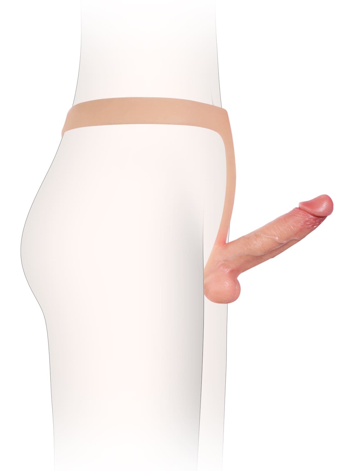 Hugedildo.com Nathan 6-inch Ultra Slim Solid Strap On With Soft Scrotum