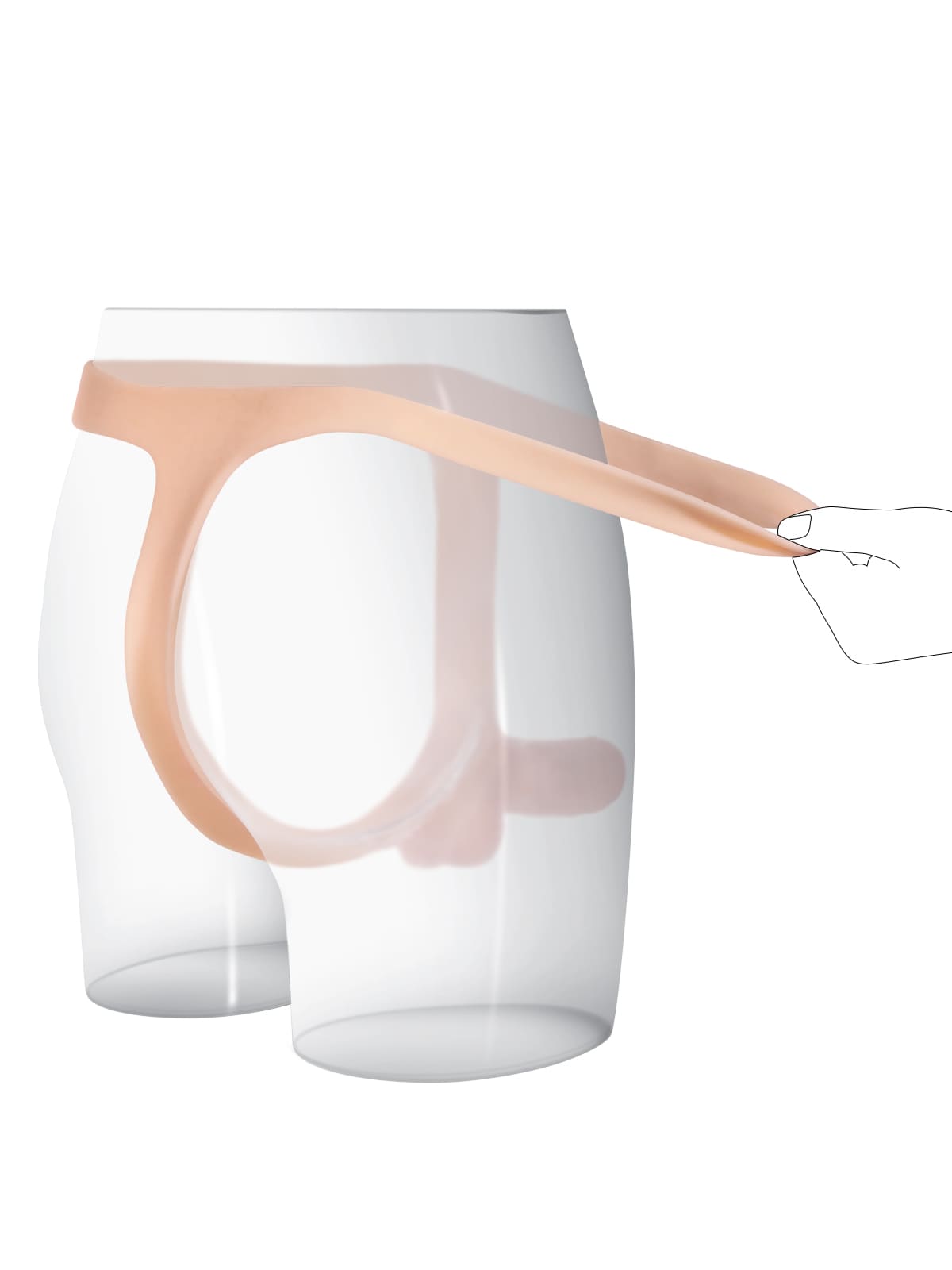 Hugedildo.com Nathan 6-inch Ultra Slim Solid Strap On With Soft Scrotum