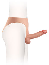 Hugedildo.com Oscar 7-inch Wearable Solid Shaft Soft Balls Silicone Strap-On Dildo For Lesbian Couples