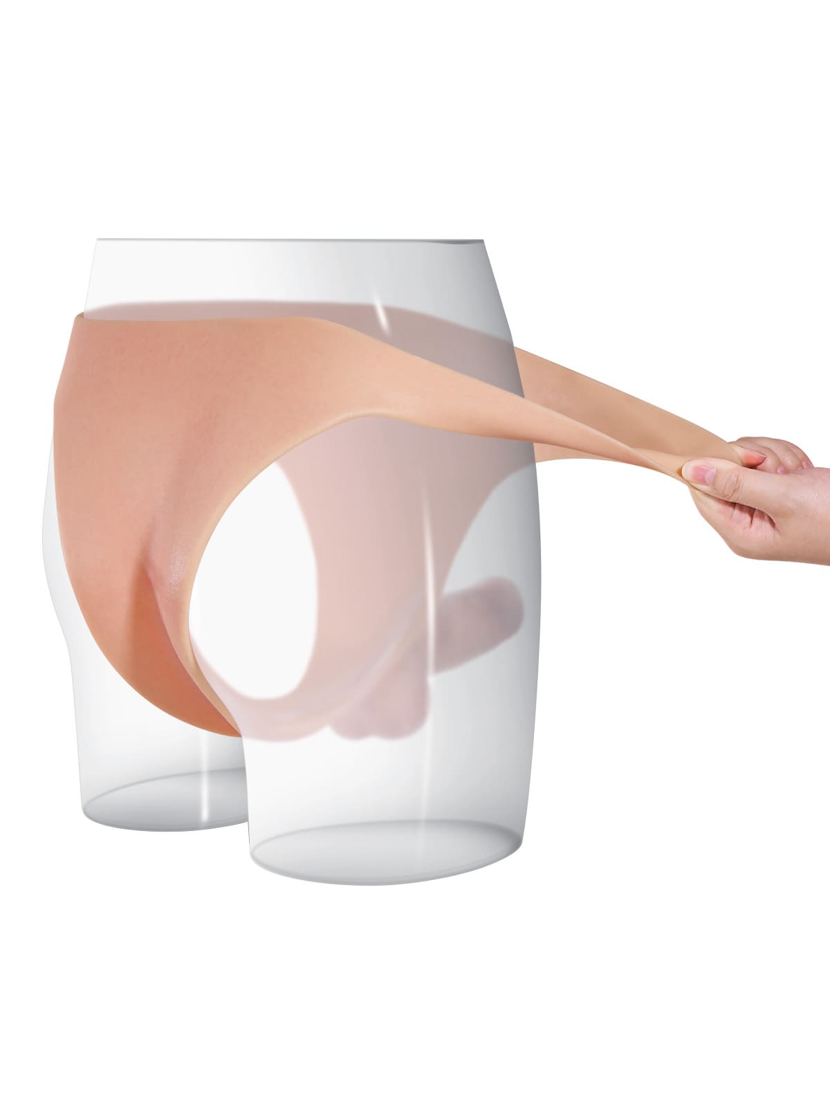 Hugedildo.com Owen 6-inch Lifelike Solid Silicone Strap-On Dildo with Firm Core and Natural Motion
