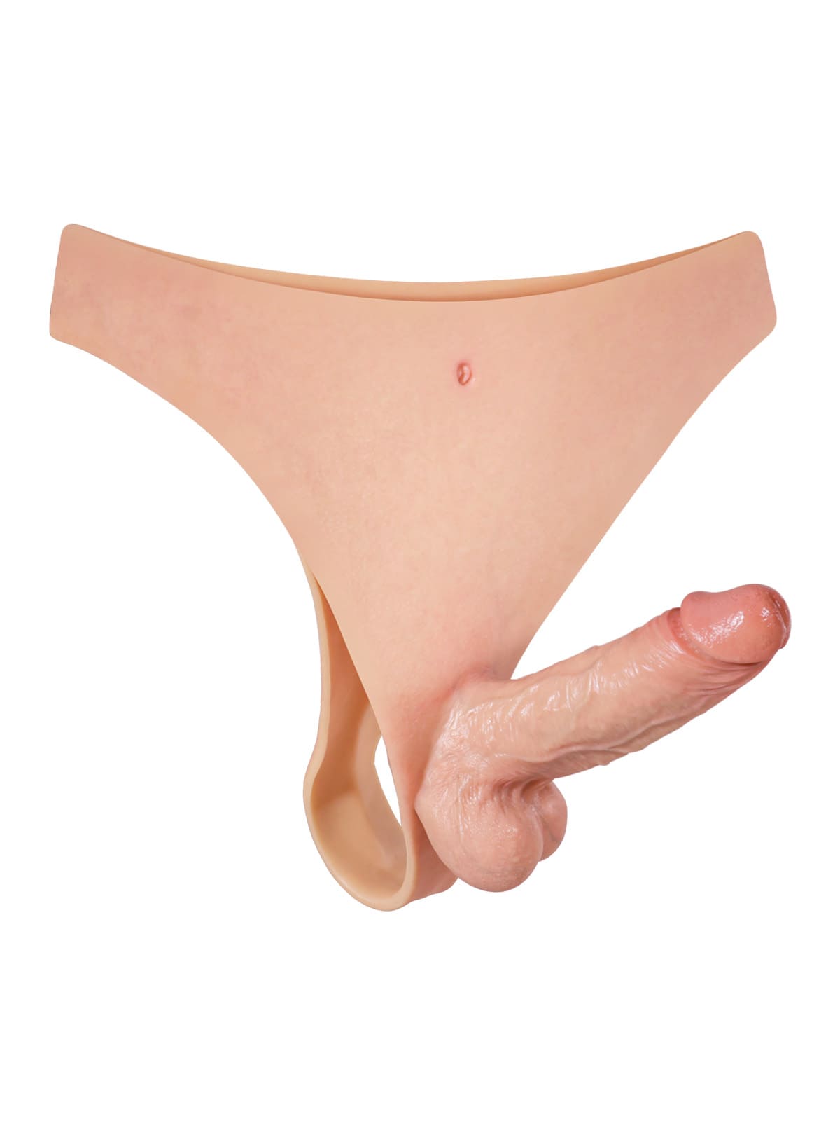 Hugedildo.com Owen 6-inch Lifelike Solid Silicone Strap-On Dildo with Firm Core and Natural Motion