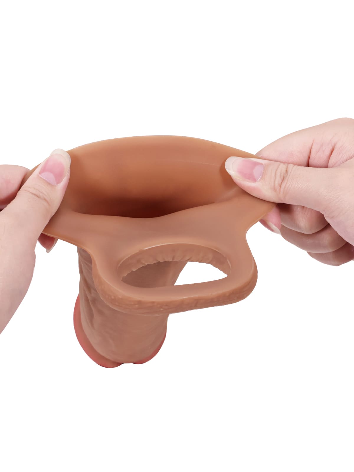 Hugedildo.com Jim 8-inch Perfect Length Girth M L Size Penis Sleeve With Ejaculatory Hole