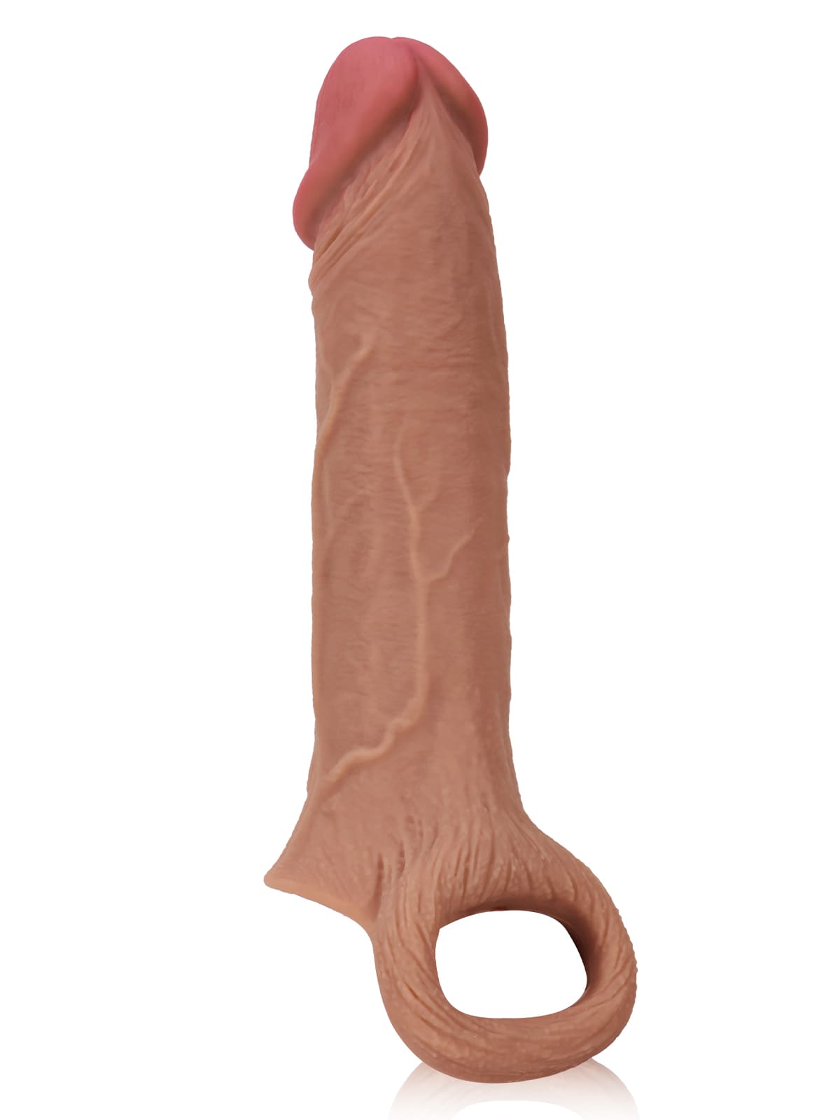 Hugedildo.com Jim 8-inch Perfect Length Girth M L Size Penis Sleeve With Ejaculatory Hole