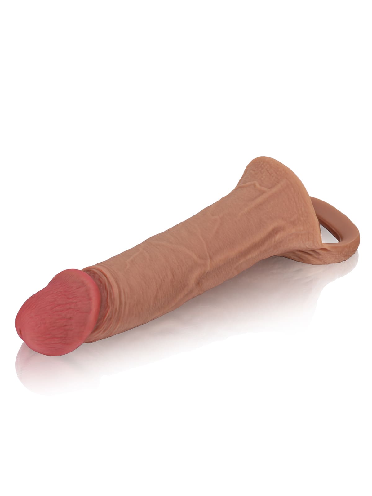 Hugedildo.com Jim 8-inch Perfect Length Girth M L Size Penis Sleeve With Ejaculatory Hole