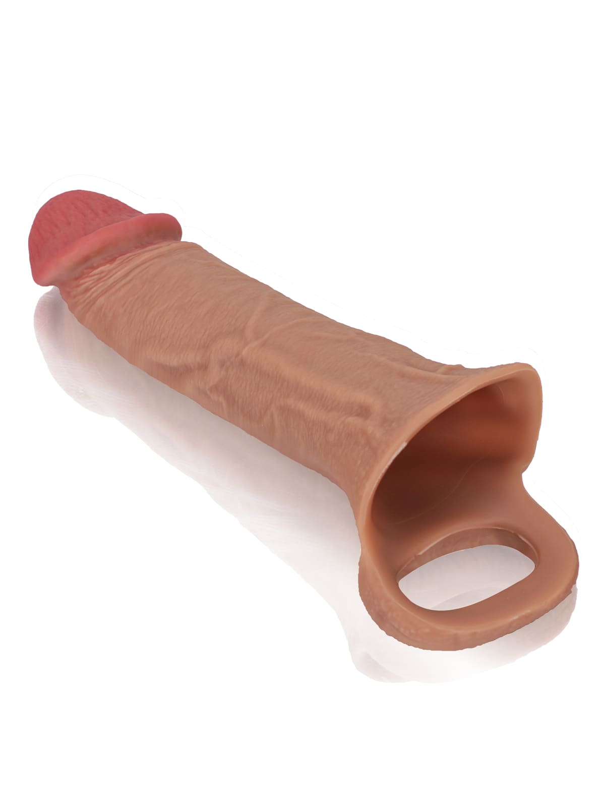 Hugedildo.com Jim 8-inch Perfect Length Girth M L Size Penis Sleeve With Ejaculatory Hole