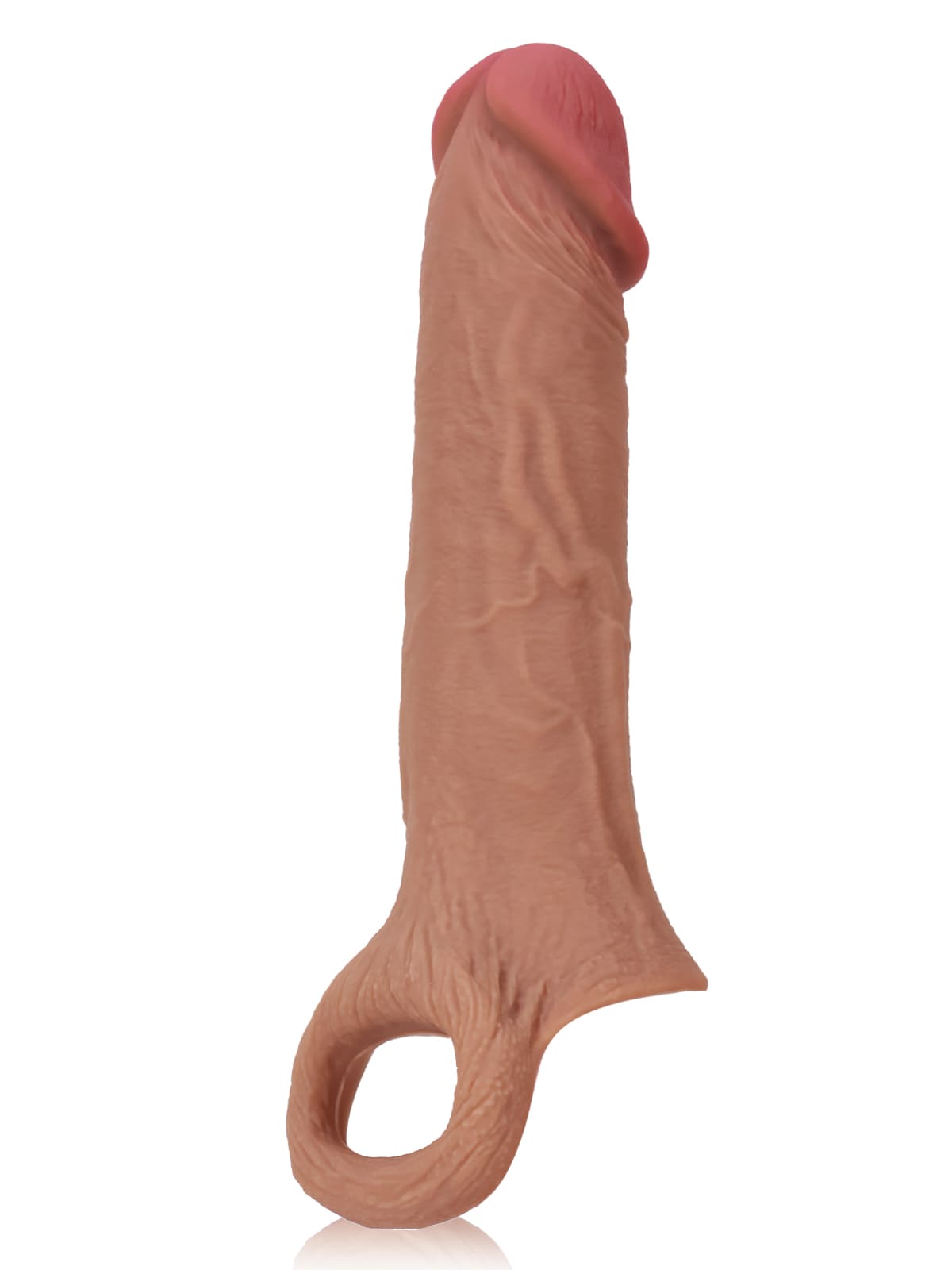 Hugedildo.com Jim 8-inch Perfect Length Girth M L Size Penis Sleeve With Ejaculatory Hole