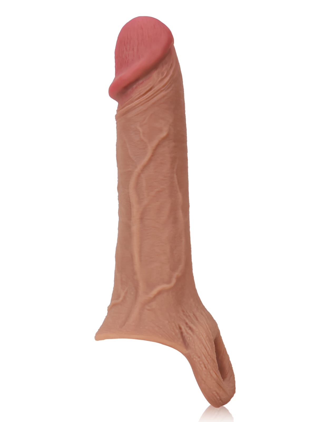 Hugedildo.com Jim 8-inch Perfect Length Girth M L Size Penis Sleeve With Ejaculatory Hole