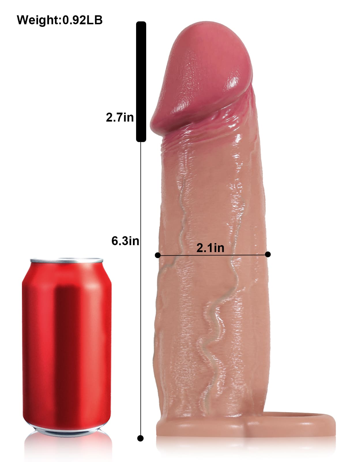Hugedildo.com Peter 9-inch Sliding Skin Realistic Big Cock Sleeve